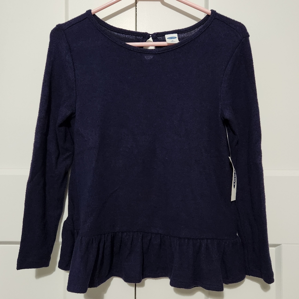 Ruffle bottom long sleeve